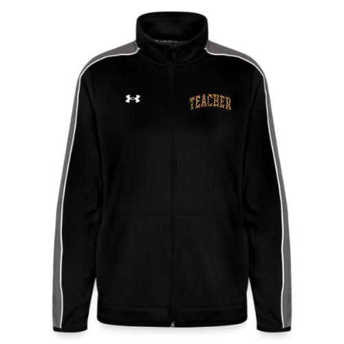 Leopard Print Teacher Typography - Under Armour Women's Command Full Zip 2.0