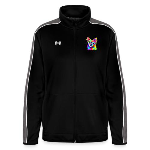Vibrant Pup: Abstract Dog Art - Under Armour Women's Command Full Zip 2.0