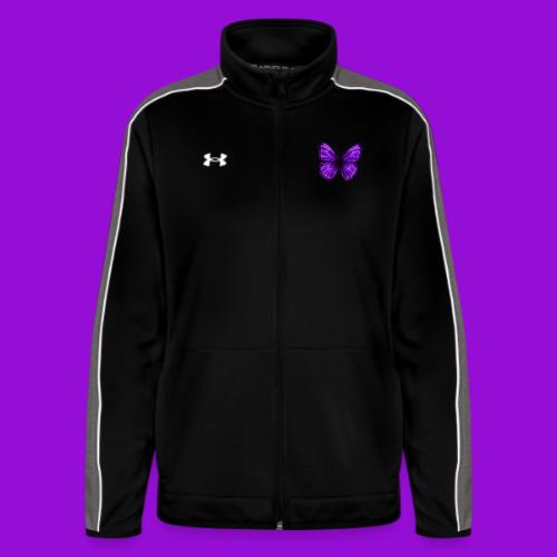 Neon Purple Butterfly - Under Armour Women's Command Full Zip 2.0