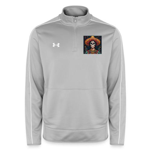 Charra Skull Art | Traditional Mexican Design - Under Armour Men's Command Quarter Zip 2.0