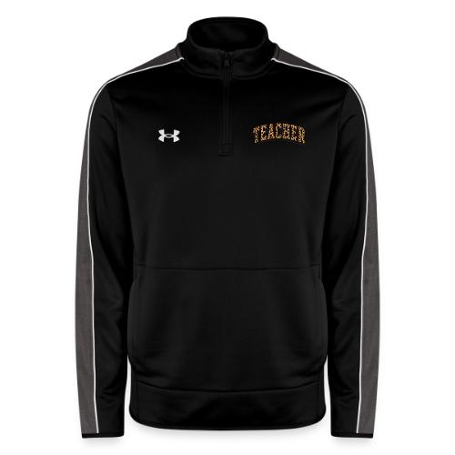 Leopard Print Teacher Typography - Under Armour Men's Command Quarter Zip 2.0