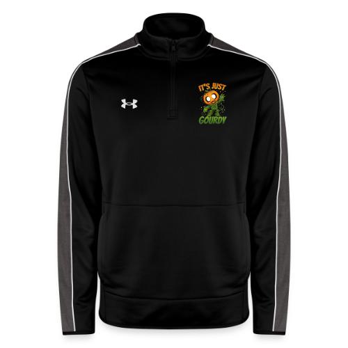 Cute Pumpkin Monster “It’s Just Gourdy” Funny - Under Armour Men's Command Quarter Zip 2.0