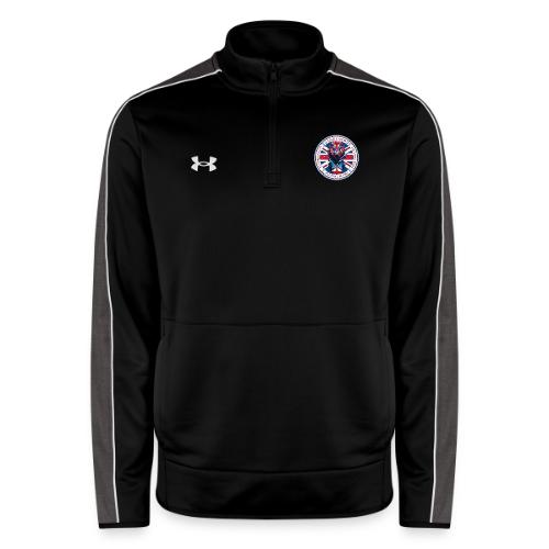 England Lion Emblem T Shirt, Flag Pride Gift - Under Armour Men's Command Quarter Zip 2.0