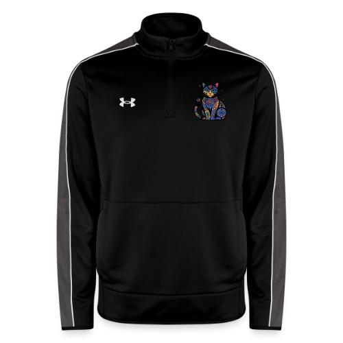 Vibrant Geometric Cat Mandala - Under Armour Men's Command Quarter Zip 2.0