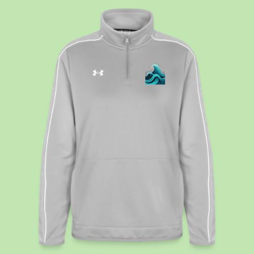 Dynamic Ocean Wave Illustration - Under Armour Women's Command Quarter Zip 2.0