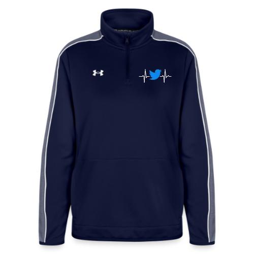 Social Media Heartbeat Blue Bird Graphic - Under Armour Women's Command Quarter Zip 2.0