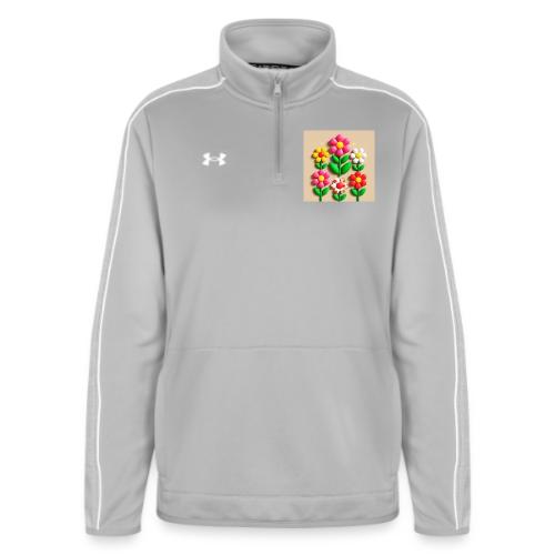 3D Flowers and Butterflies in Amber, Floral Design - Under Armour Women's Command Quarter Zip 2.0