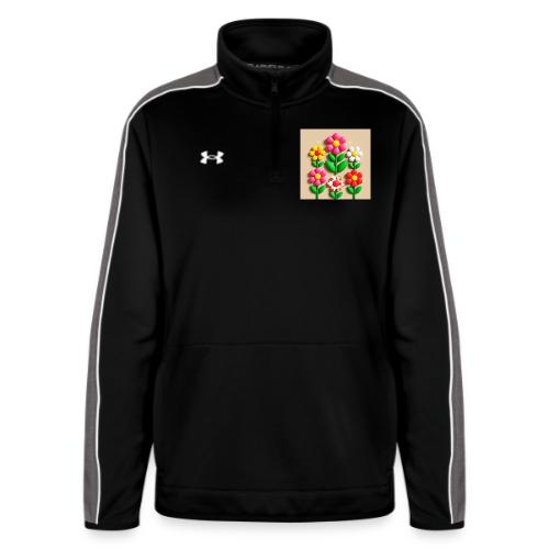 3D Flowers and Butterflies in Amber, Floral Design - Under Armour Women's Command Quarter Zip 2.0