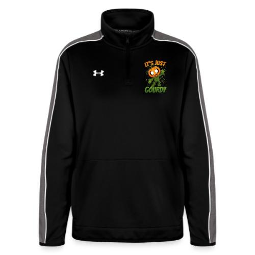 Cute Pumpkin Monster “It’s Just Gourdy” Funny - Under Armour Women's Command Quarter Zip 2.0