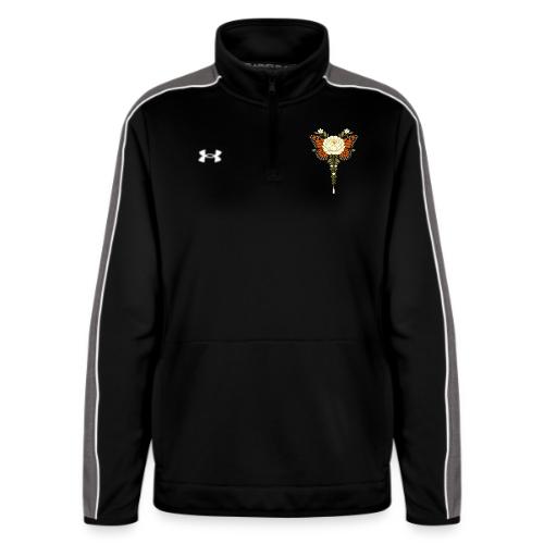Monarch Butterfly Floral Botanical Art - Under Armour Women's Command Quarter Zip 2.0