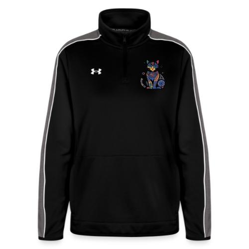 Vibrant Geometric Cat Mandala - Under Armour Women's Command Quarter Zip 2.0