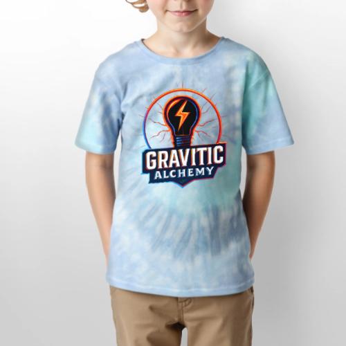 Gravitic Alchemy Logo - Kid's Tie Dye T-Shirt