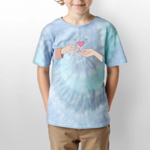 Valentine’s Touch - Kid's Tie Dye T-Shirt