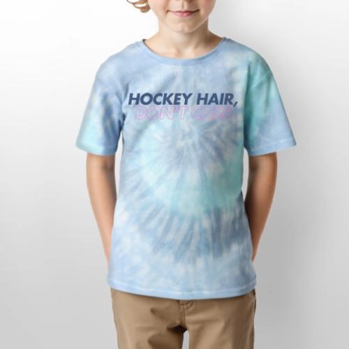 HOCKEY HAIR, DON'T CARE - Kid's Tie Dye T-Shirt