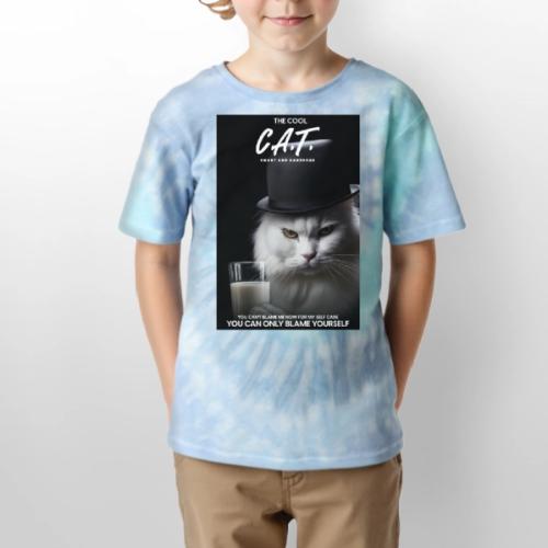 The Cool Cat - Kid's Tie Dye T-Shirt