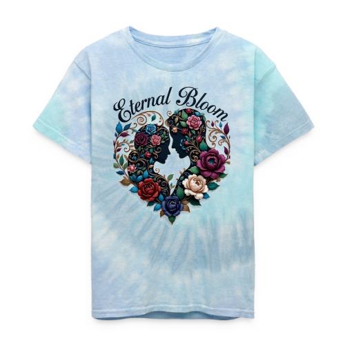 Eternal Bloom Embrace T-Shirt - Kid's Tie Dye T-Shirt