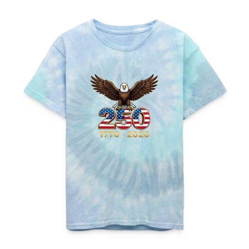 Eagle 250th Anniversary 1776-2026 - Kid's Tie Dye T-Shirt