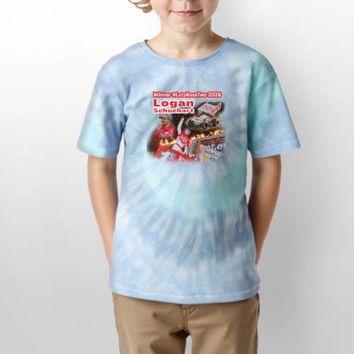Logan Schuchart #LetsRaceTwo Winner - Kid's Tie Dye T-Shirt
