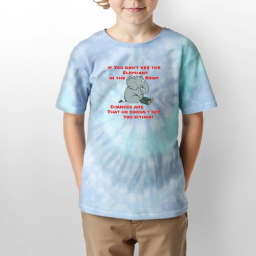 Elephant in the Room Meme - Kid's Tie Dye T-Shirt