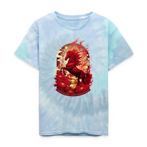 Year of the Horse Ascent T Shirt, Lunar New Year - Kid's Tie Dye T-Shirt