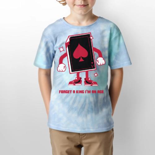 Forget A King I'm An Ace - Kid's Tie Dye T-Shirt