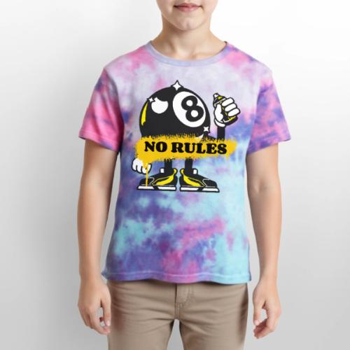 No Rules 8 Ball - Kid's Tie Dye T-Shirt