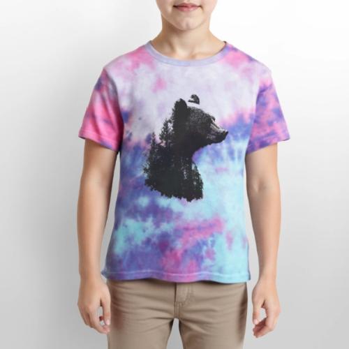 Forest Within the Bear - Kid's Tie Dye T-Shirt