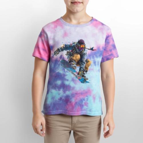 Snowboarding: Splash of Speed - Kid's Tie Dye T-Shirt