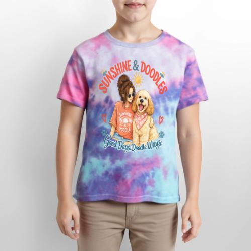 Sunshine & Doodles – Good Days, Doodle Ways - Kid's Tie Dye T-Shirt