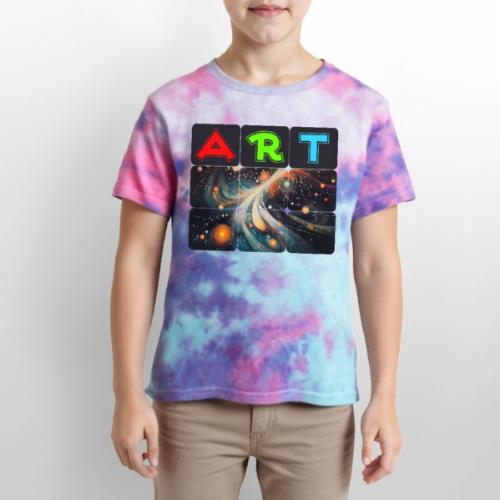 Swirls of Colorful Art - Kid's Tie Dye T-Shirt