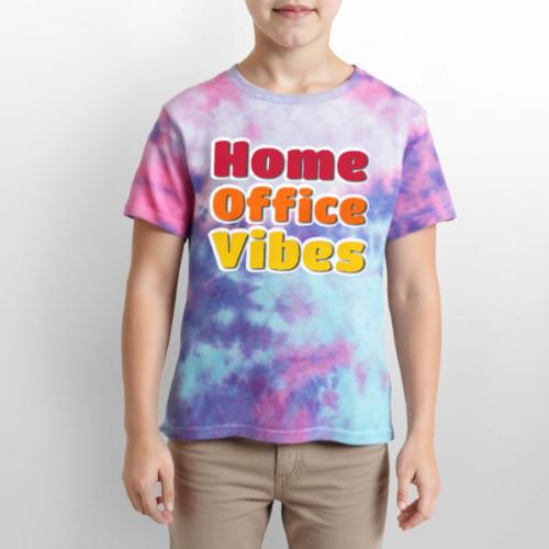 Home Office Vibes Remote Work Design - Kid's Tie Dye T-Shirt