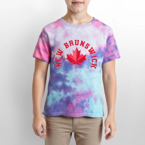 New Brunswick with maple leaf - Kid's Tie Dye T-Shirt