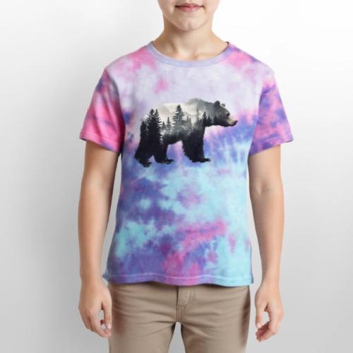 Forest Within the Bear - Kid's Tie Dye T-Shirt