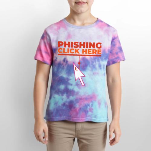Phishing: Hooked by Deception - Kid's Tie Dye T-Shirt