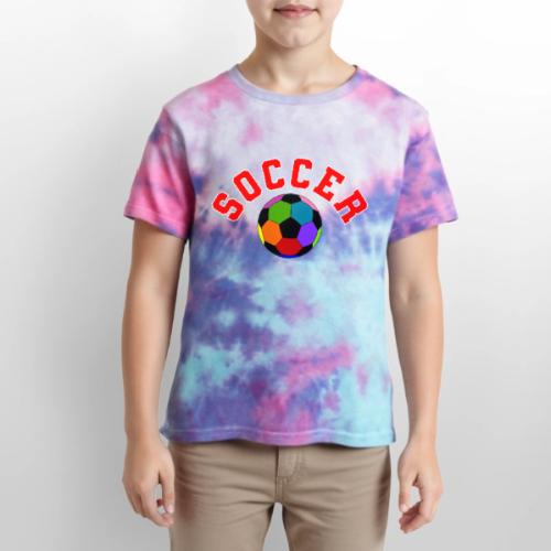 Soccer: Colorful Kick - Kid's Tie Dye T-Shirt