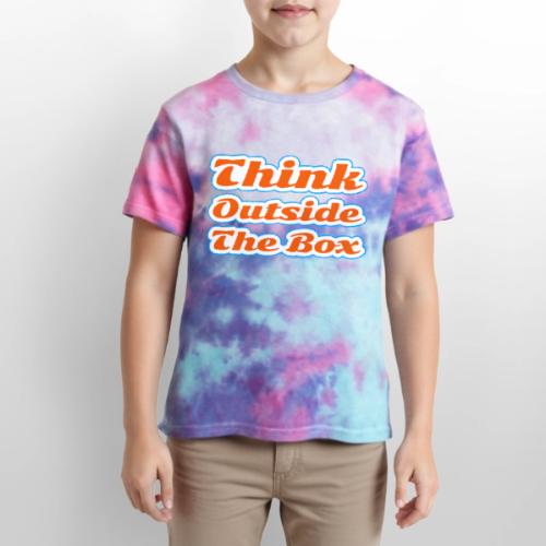 Think Outside the Box — Creative Mindset Script - Kid's Tie Dye T-Shirt