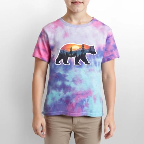 Mountain Spirit Bear - Kid's Tie Dye T-Shirt