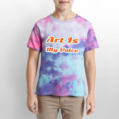 Art Is My Voice — Express Yourself Script - Kid's Tie Dye T-Shirt