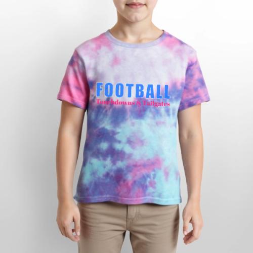 Football Touchdowns & Tailgates Design - Kid's Tie Dye T-Shirt