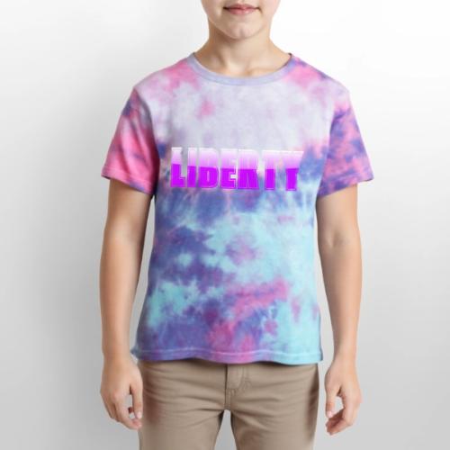 Liberty Typography Graphic Design - Kid's Tie Dye T-Shirt