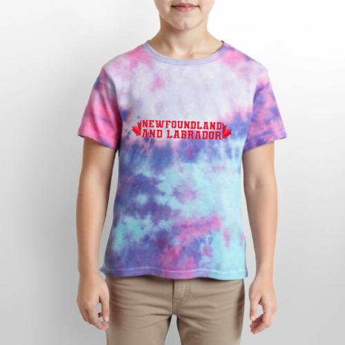 Newfoundland and Labrador with maple leaf - Kid's Tie Dye T-Shirt