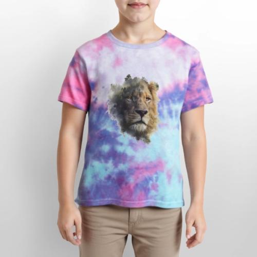 Forest-Soul Lion - Kid's Tie Dye T-Shirt