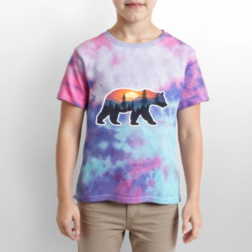 Mountain Spirit Bear - Kid's Tie Dye T-Shirt