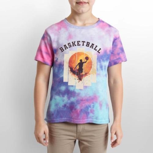 Basketball again and again - Kid's Tie Dye T-Shirt
