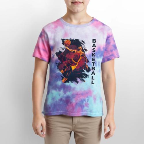 Basketball Charge - Kid's Tie Dye T-Shirt