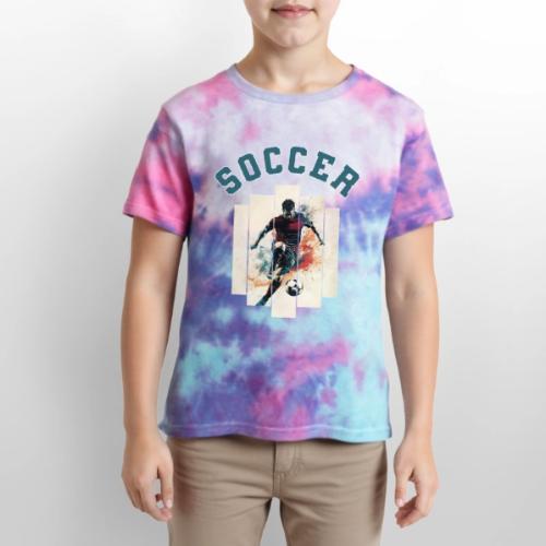 Soccer Mode On - Kid's Tie Dye T-Shirt