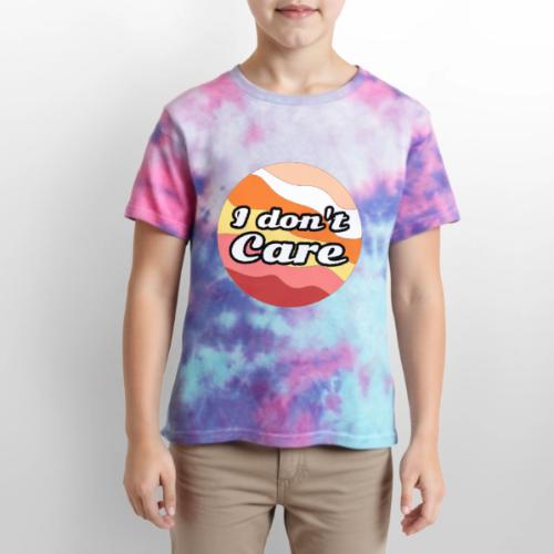 I Don’t Care Vibes - Kid's Tie Dye T-Shirt