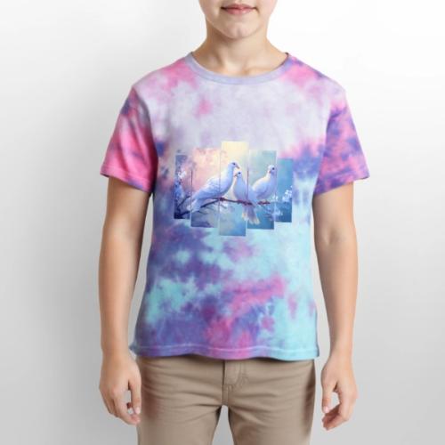 Symbols of Peace and Serenity - Kid's Tie Dye T-Shirt