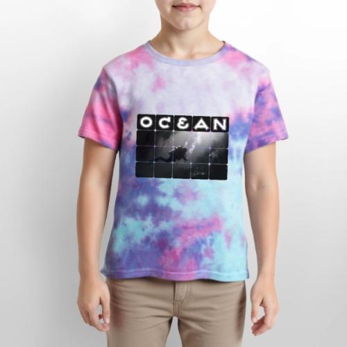 Ocean: Monochrome descent of a scuba diver - Kid's Tie Dye T-Shirt