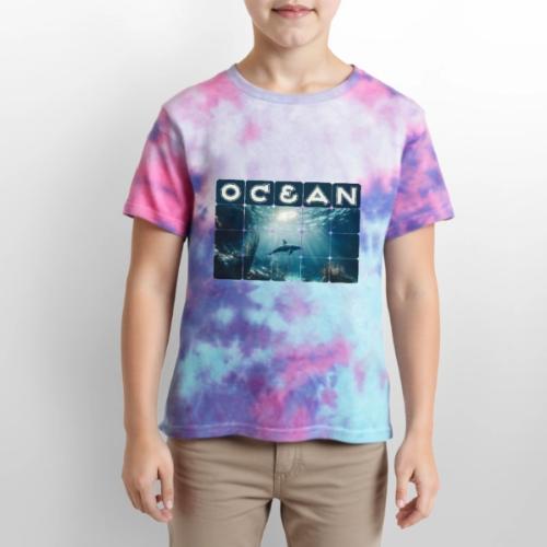 Ocean: Dolphin’s Serenity - Kid's Tie Dye T-Shirt